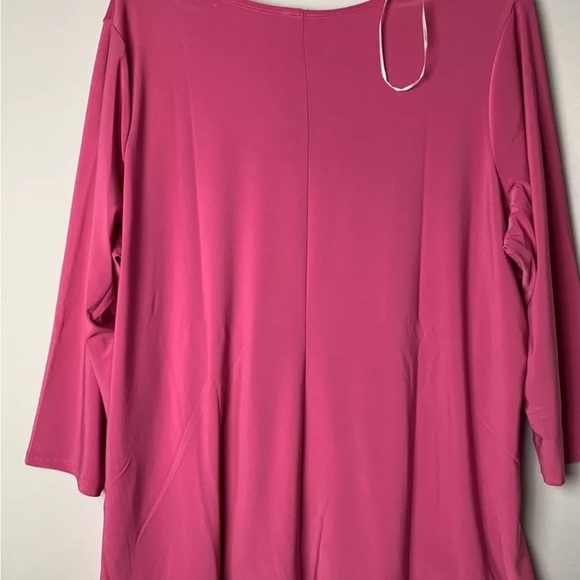 Avenue Women’s Stretch Asymmetrical Top Blouse 3/4 Sleeves Size 26/28 - Picture 4 of 11